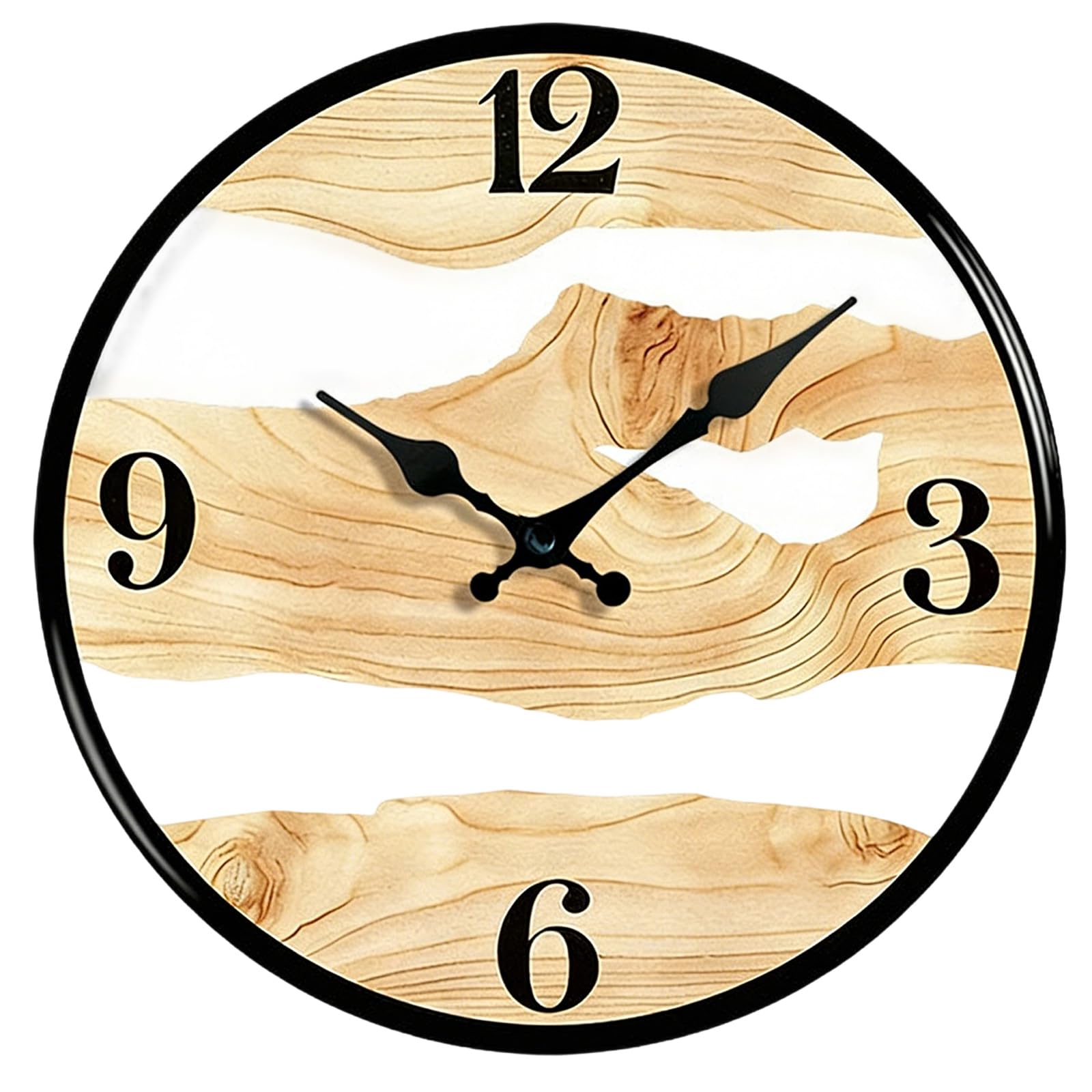 Sbshiouu Arabic Numerals Decorative Clock, Silents Battery Operated Wall Clock Silents None Ticking Wall Clocks Sweeps Movement Easy To Read Battery Operated Clocks