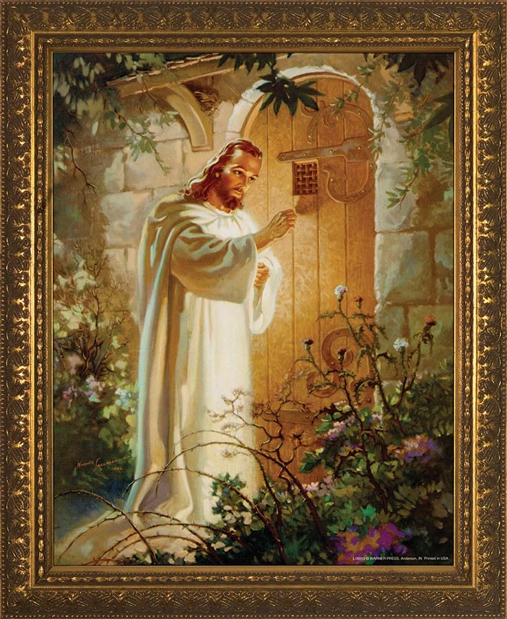 Amazon.com: Christ at Heart's Door by Warner Sallman Framed Art