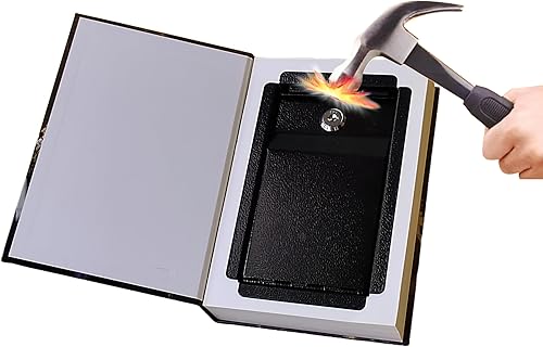 Miniatura 4 de Caja fuerte con cierre de libro de papel real con cerradura de llave, diccionario secreto oculto (Les Miserables)