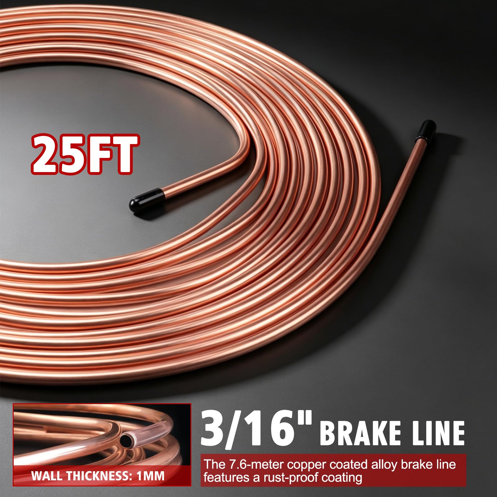 Kit di Torcitura per Tubo di Freno con 7,6 m Tubo Freno ø 4,75 MM