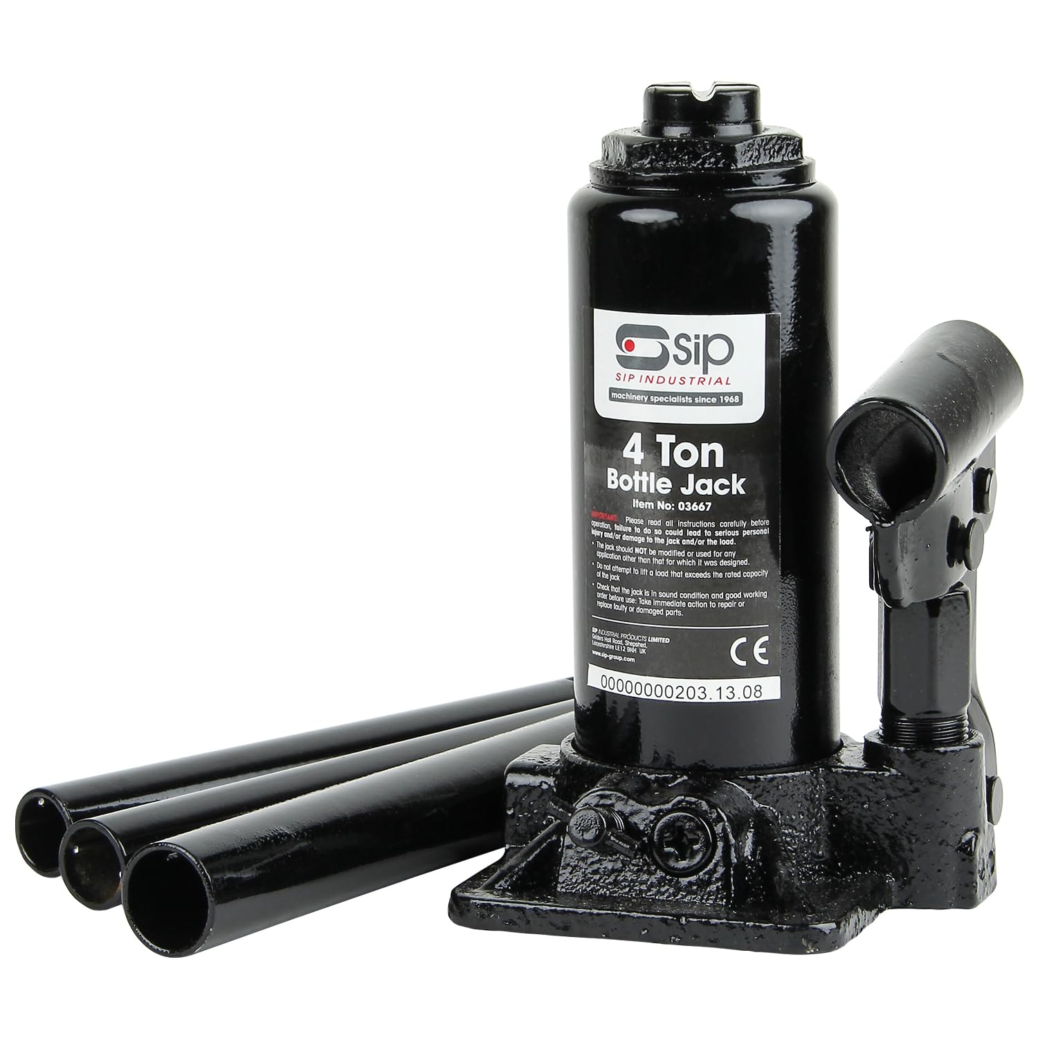 SIP 4 Ton Hydraulic Bottle Jack Heavy Duty Car and Van Workshop Lifting Equipment 183-354mm Range