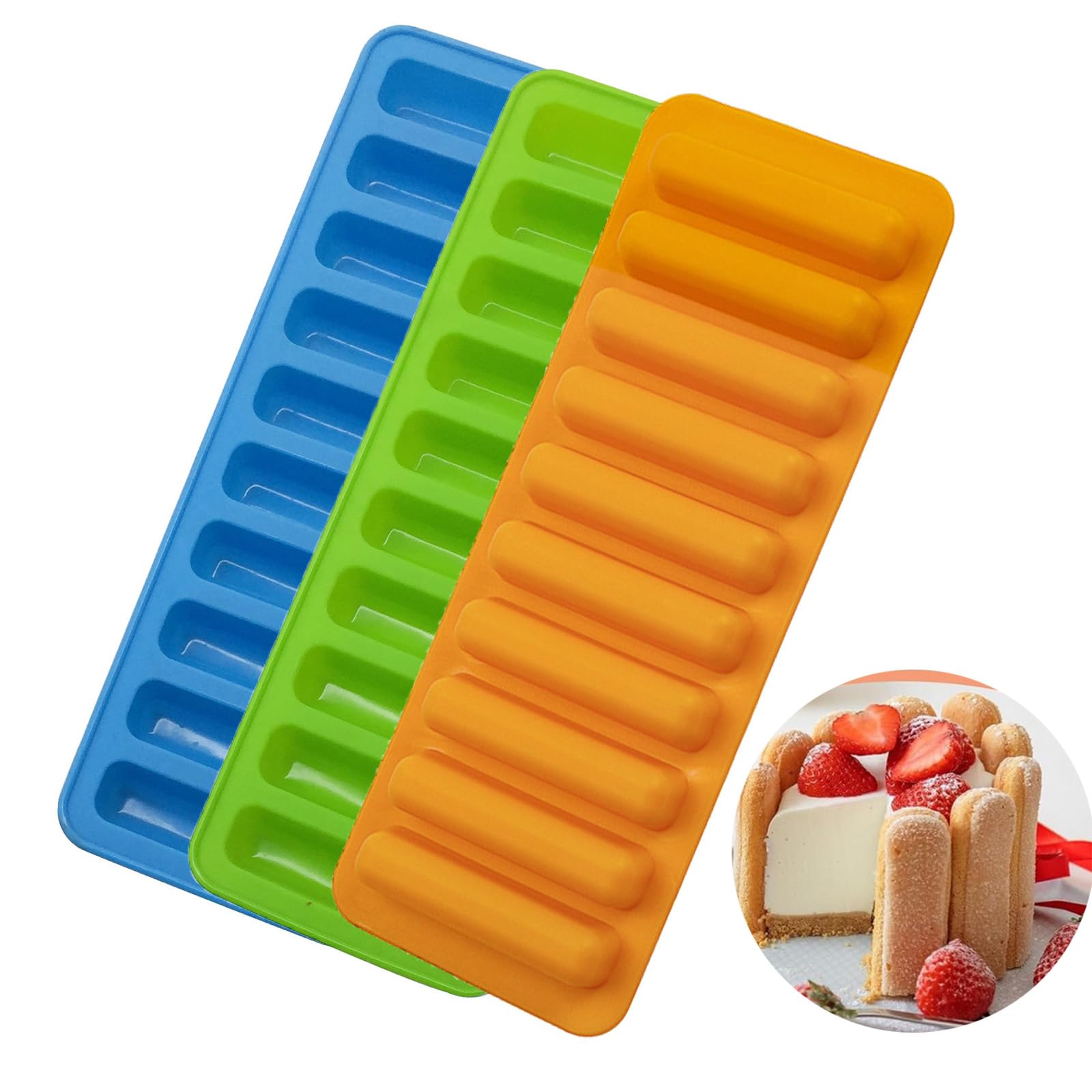 Lot De 2 Moules En Silicone Pour Barres De Céréales - 8 Cavités Rectangulaires, Anti-adhésif, Résistant à La Chaleur