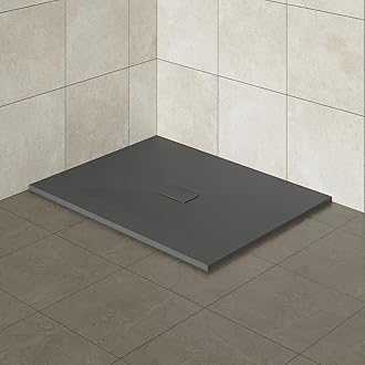 Aquariss 1300x1000mm SMC Anti Slip Shower Base Tray Rectangular for Shower Enclosure Anthracite