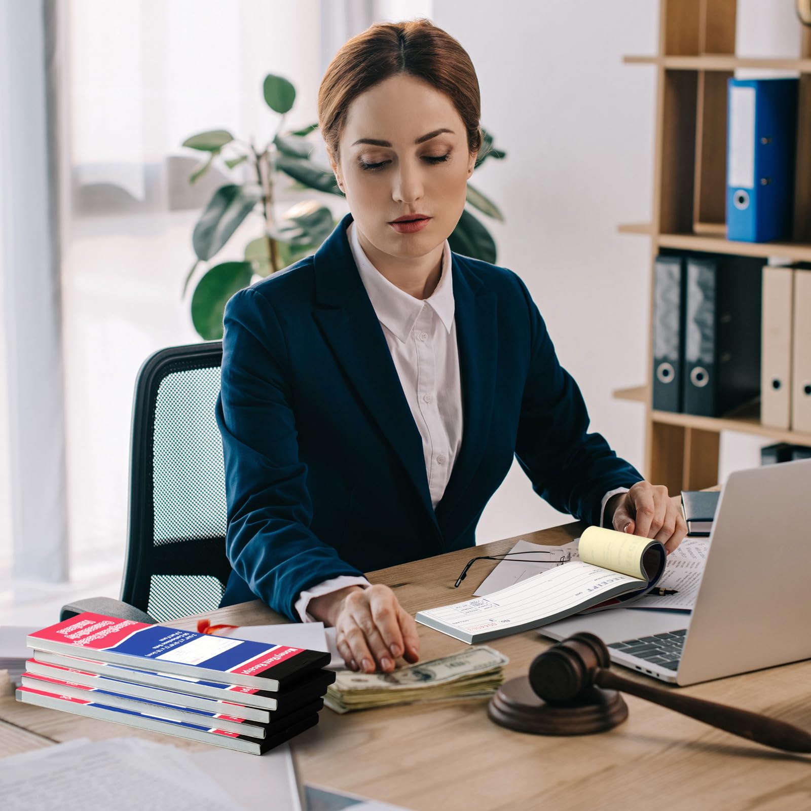 Crtiin 1 Pad Money And Rent Receipt Book 2.75 X 7.2 Inch Bound Cover 2 Part Carbonless Receipt Book With Carbonless Copies Receipt Log Book 50 Sets Per Book - View #11