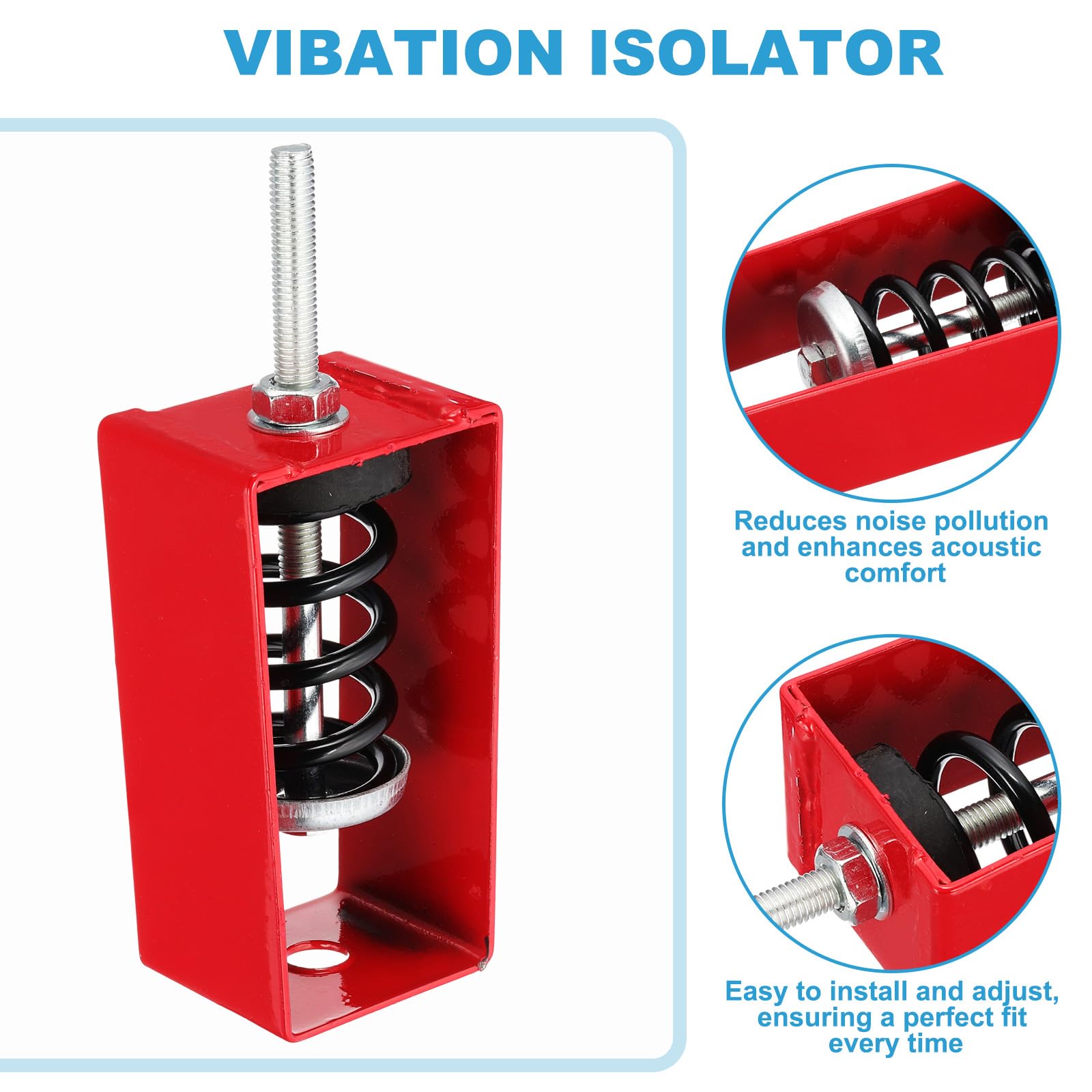 PATIKIL Sospensione A Molla Per Soffitto Isolatore Di Vibrazioni, 2 Pezzi 176lbs Supporti Meccanici Antivibrazione Per A/C Processore D'Aria Camera Da Letto Teatro Studio,(XHS) Rosso