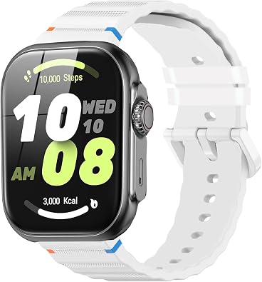 Lamshaw Compatible for Anyloop ALW10 Bands, 22mm New Silicone Woven Line Adjustable Replacement Strap Compatible for Anyloop ALW10, VPSTAY Watch Ultra, Lovouse R68, Nelpor G104 Smartwatch