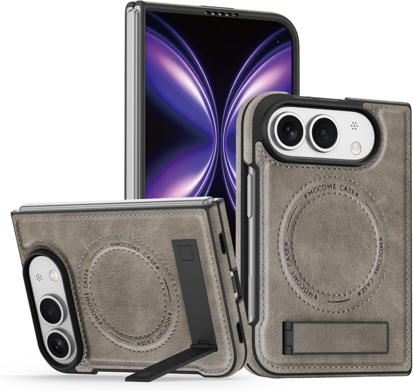 Magnetic for iPhone Ultra Case Folding Stand, Grey