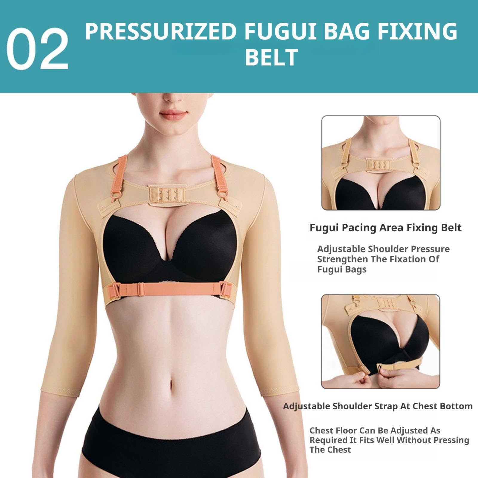 MMRTDJDR Manchon de Compression des Bras pour Femmes, Haut du Bras Lipo Post-Chirurgie, vêtements modelants, Soutien du Dos, Hauts Amincissants Corrects