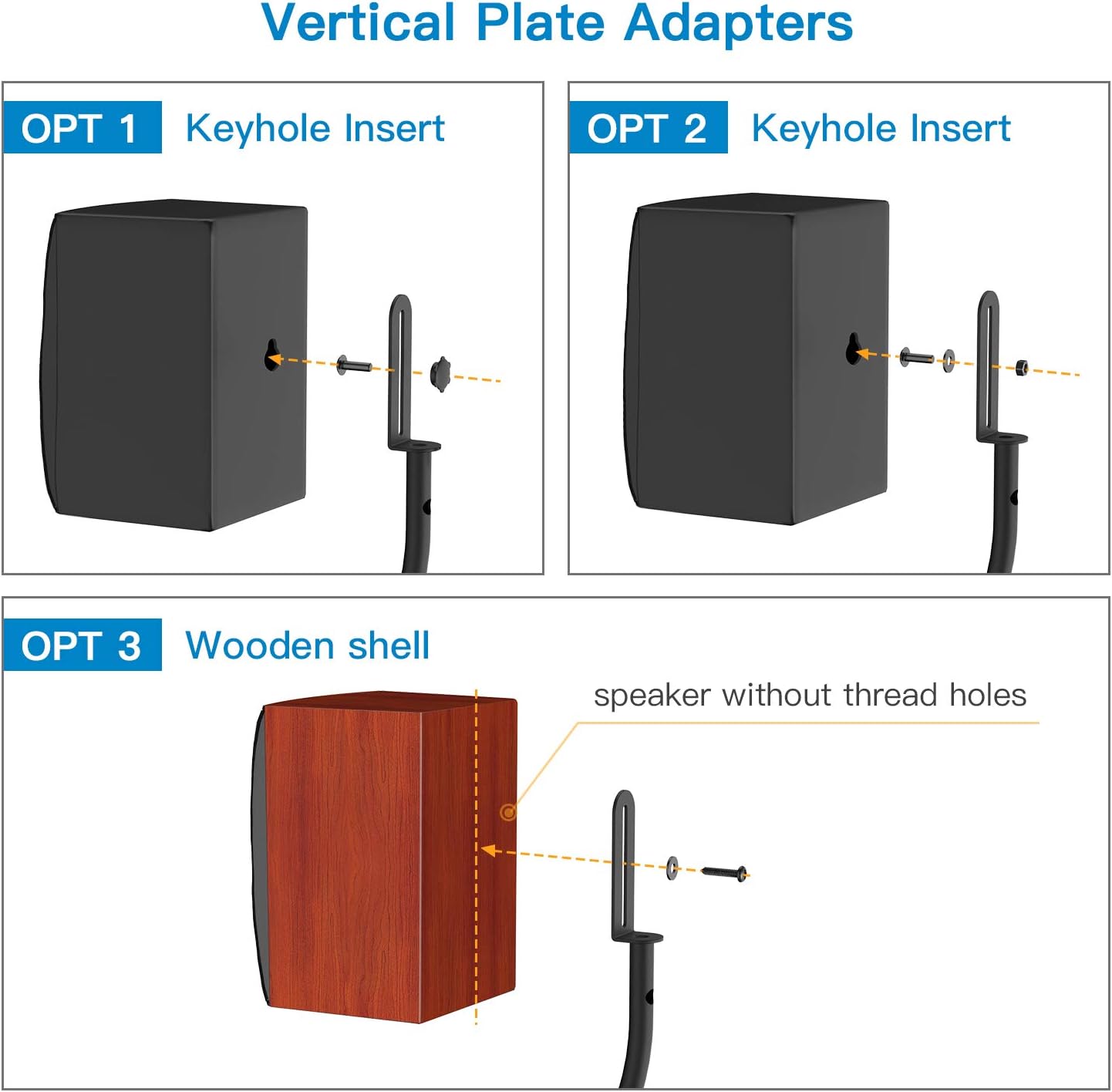 PERLESMITH Adjustable Height Speaker Stands-Extend 31-48 Inch-Hold Small Satellite Bookshelf & Bluetooth Speakers Weight up to 6lbs(i.e. Bose, Polk, JBL, Sony, Samsung, and Klipsch) -1 Pair (PSSS3)