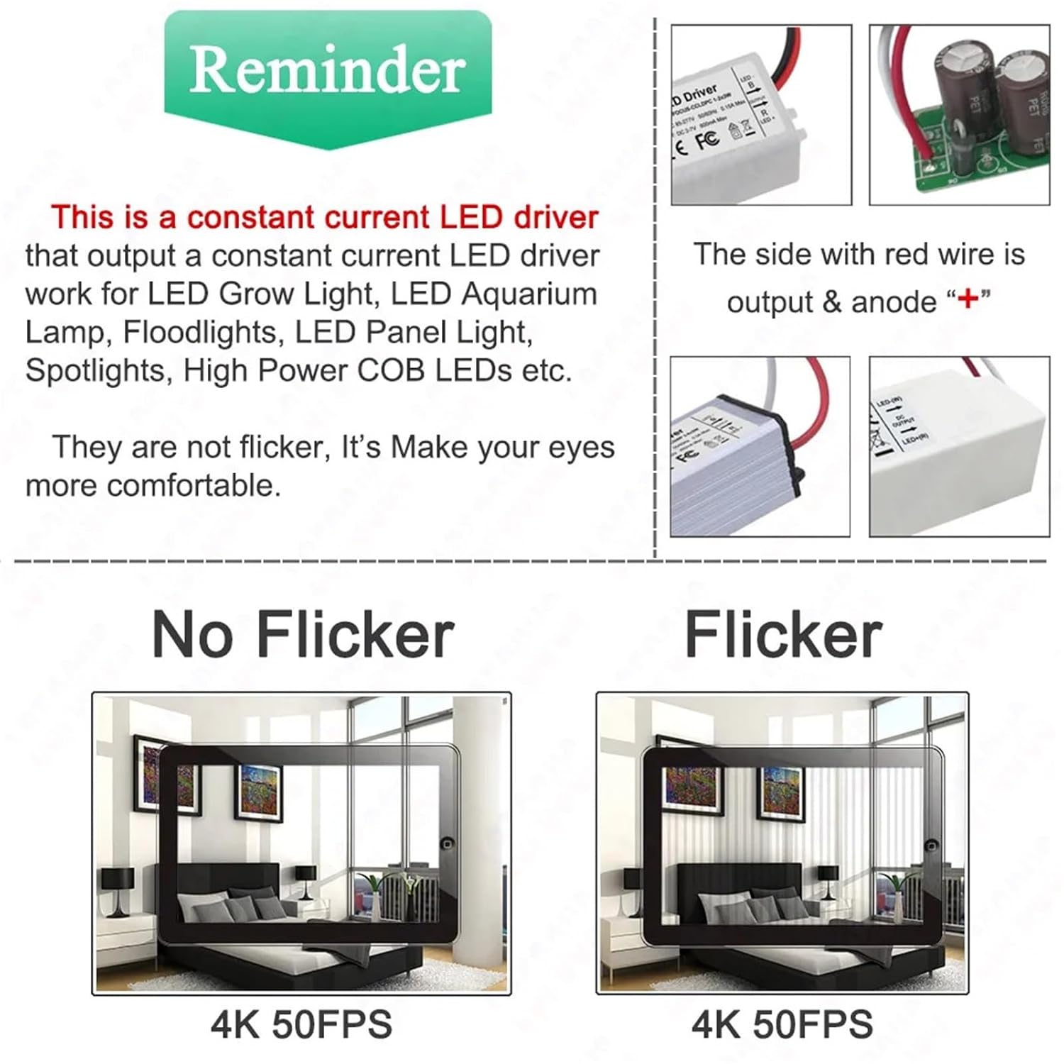No Flicker 1W 3W 5W 10W 20W 30W 36W 50W 100W LED Driver Lighting Power Supply for 1 3 5 10 20 30 50 100 W Watt Lamp(300mA 36 to 120V,PCB Board)