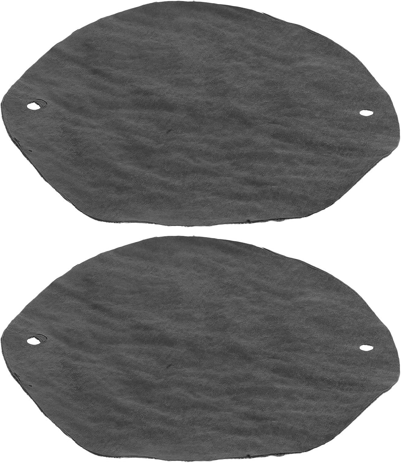 2pcs Round Pottery Absorbent Pad with Double Hole Design, Black