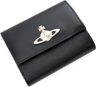 Vivienne Westwood Wallet Tri-fold Ladies EXECUTIVE with Zipper Tri-fold Wallet 13-20-951122-00 Gift Present with Shop Bag Parallel Import, Black