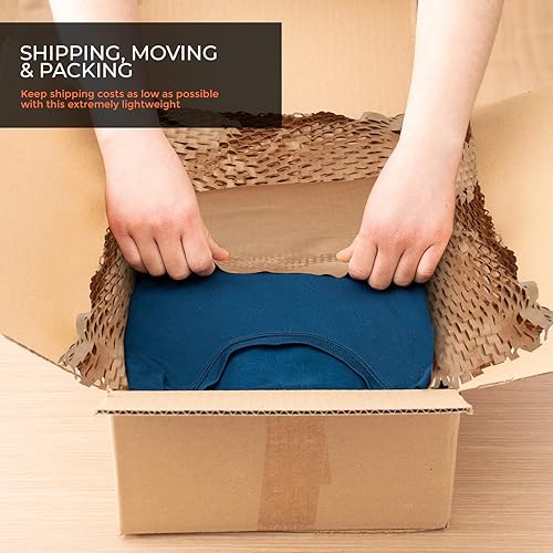 Miniatura 4 de PackageZoom - Papel de embalaje de panal de abeja de alta calidad de 15 x 300 pies en caja autodisponible por PackageZoom Kraft - Rollo de envoltura