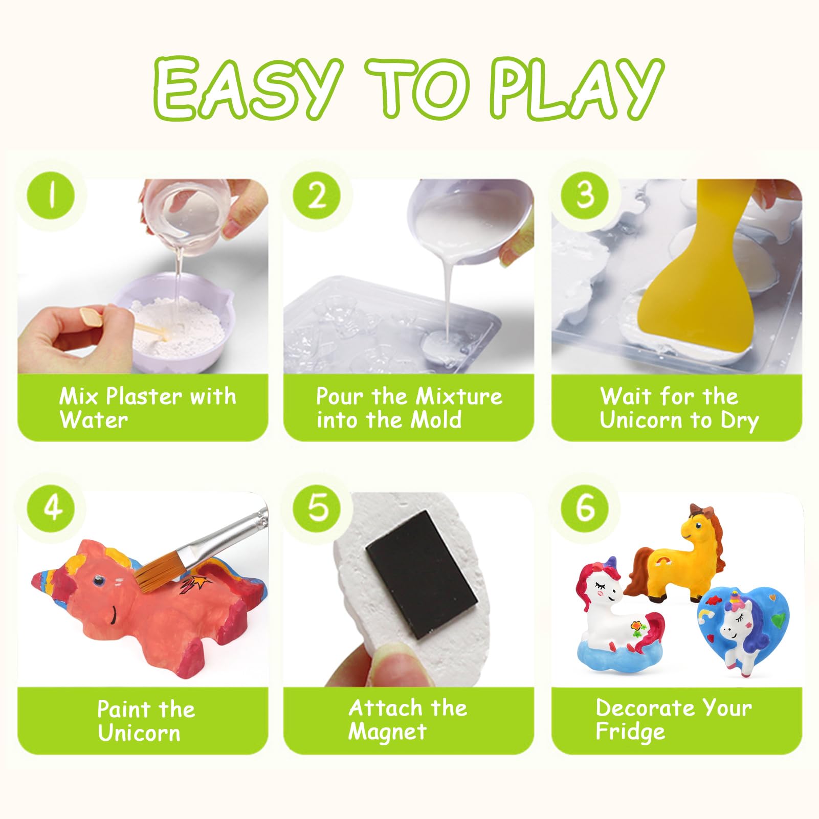 Ballery Licorne Jouet Fille Kit de Peinture,Ensembles D'artisanat