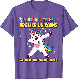 Pharmacy Technician Pharmacy School pharmtech Unicorn Design T-Shirt
