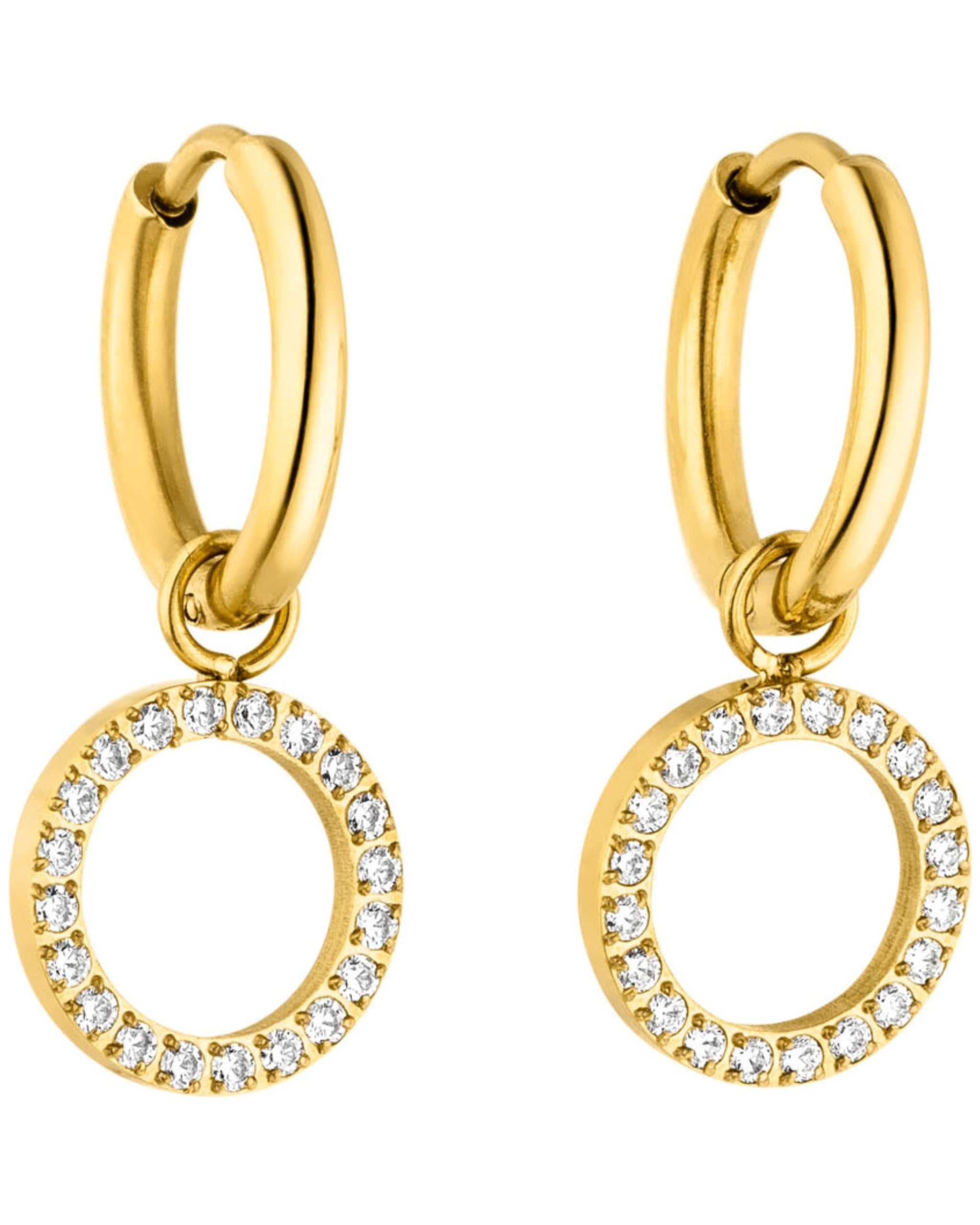 PURELEI® Closed Glow Ohrringe – Damenohrringe aus langlebigem Edelstahl – Wasserfeste Ohrringe Damen – 1,4 cm Durchmesser – Modeschmuck für deinen individuellen Look
