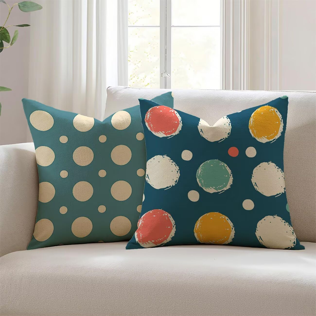 Housse de coussin 50x50cm imperméable : la solution anti-tache pour votre salon de jardin JL-4651