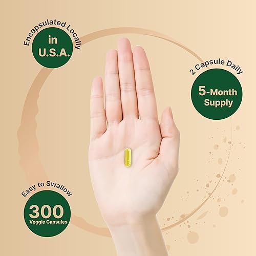 Miniatura 4 de Suplemento de berberina de 500 mg, 300 cápsulas vegetales | Berberina HCL 97% pura | Extracto de raíz 5:1 | Apoya niveles equilibrados de azúcar y