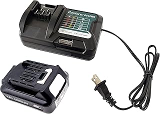 2000mAh Replacement Battery for Makita BL1021B BL1041B, Compatible with 12V CXT Lithium-Ion,Replace Charger for Makita DC10WD,Sets of 1 pc Battery and 1 pc Charger