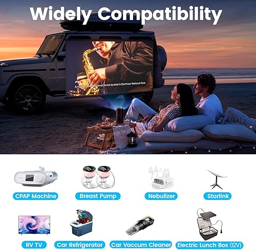 Miniatura 7 de BESTEK Inversor de corriente de onda sinusoidal pura de 400 W, convertidor de CC de 12 V a 110 V CA, adaptador de cargador rápido para automóvil con