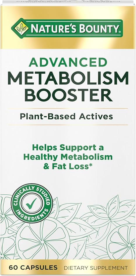 Natures Bounty Advanced Metabolism Booster, Helps Support Healthy Metabolism & Fat Loss, 60 Capsules Nature