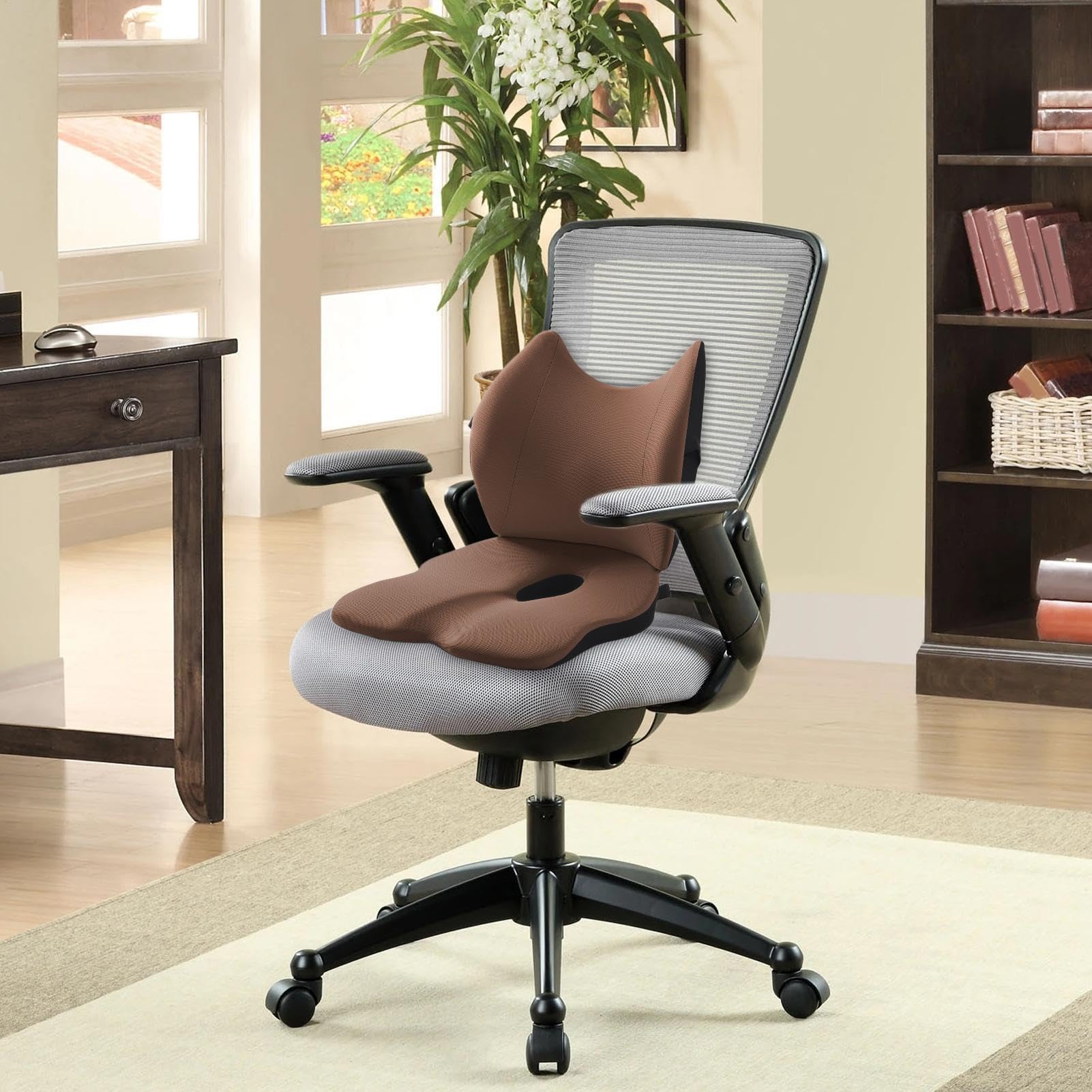Cojín Acolchado para Silla Soporte Lumbar Ergonómico Multiuso