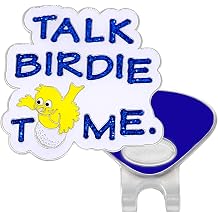NAVIKA Talk Birdie to Me Golf Ball Marker - Funny Phrase Theme - Hat Clip Gift for Women Golfers