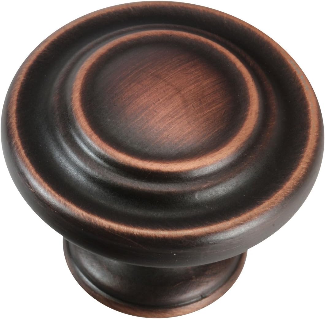 Rok Hardware Classic Metal Rings Brushed Oil-Rubbed Bronze Cabinet Drawer Knob 1-11/32" 34mm K70134BORB