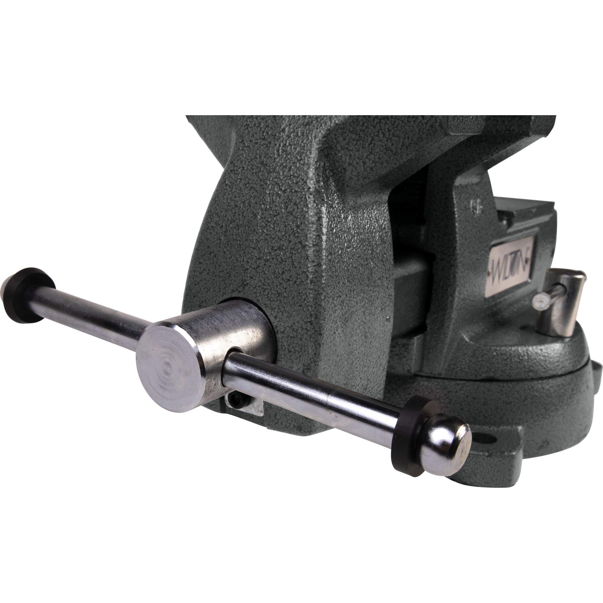 Wilton 1560 High-Visibility Bench Vise – 6-Inch Jaw Width, 5-3/4" Max Opening, 360° Swivel Base, Heavy-Duty