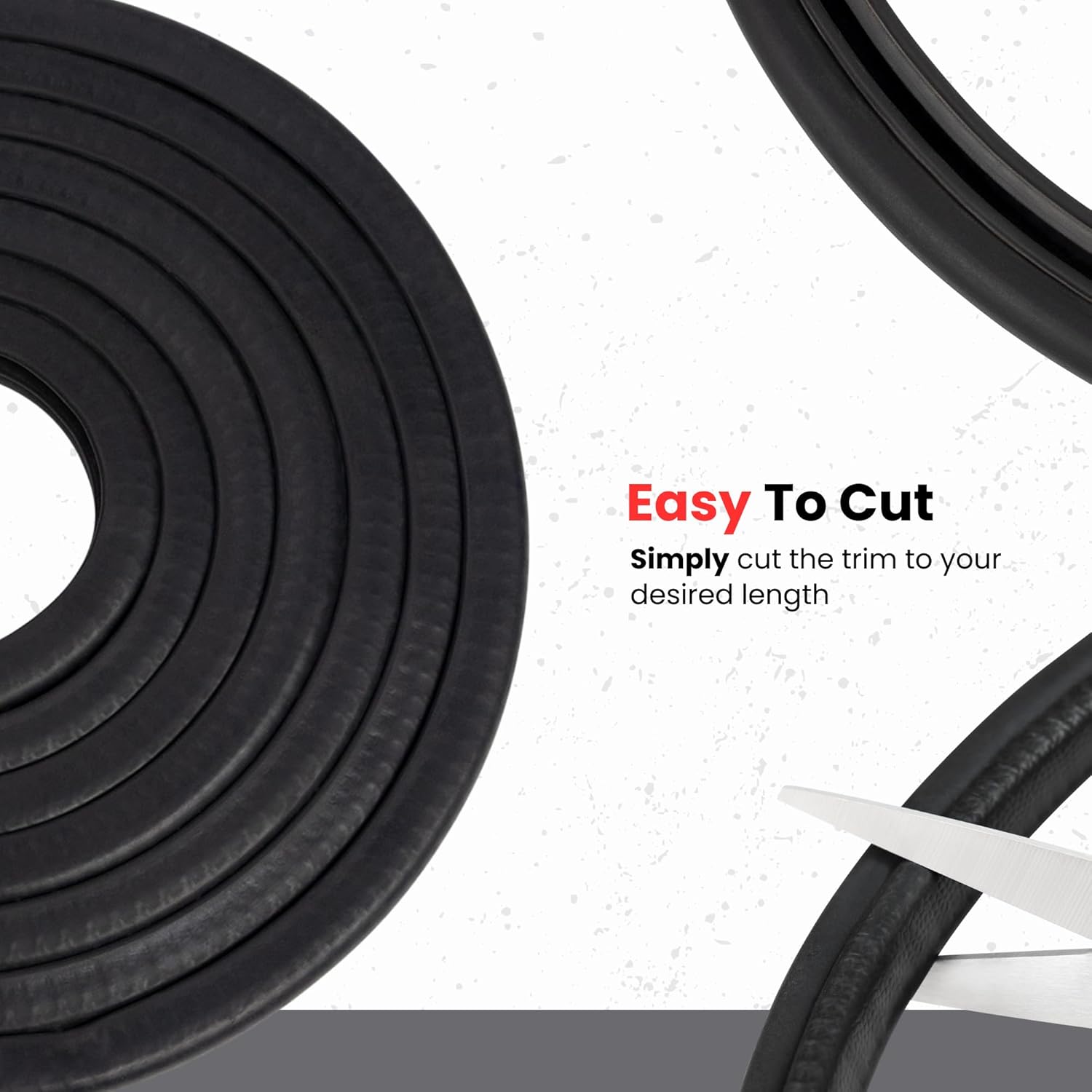 Trim Seal with Side Bulb | PVC Plastic Trim with EPDM Rubber Bulb Seal | Fits 1/4” Edge, 3/8” Bulb Seal Diameter (25 Feet)