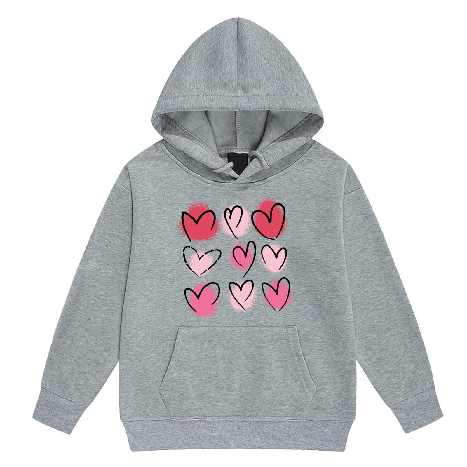 Conjunto de entrenamiento para niñas, 2 piezas, otoño 2025, con capucha, manga larga, gráfico, cómodo, estampado de corazón, pantalones de chándal para salir, correr, viajar, acogedor