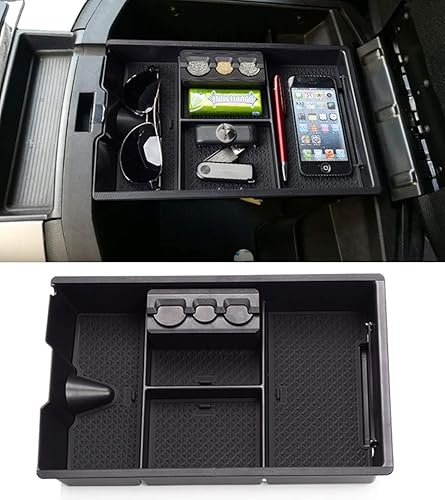Miniatura 3 de Jaronx Organizador de consola central Dodge RAM, caja de almacenamiento para Dodge RAM 1500 (2009-2018) y 25003500 (2010-2018), bandeja organizadora