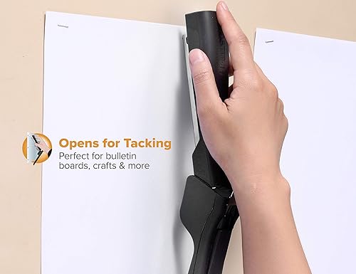 Miniatura 4 de Bostitch Office Eco-Friendly Dynamo - Engrapadora 4 en 1, incluye 420 grapas, capacidad para 20 hojas, sacapuntas integrado, removedor de grapas y