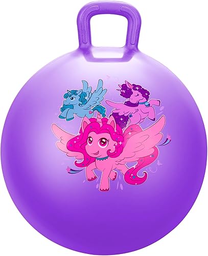 U&C Planet Hoppity Hop - Pelota de salto con asa para niños de 3 a 6 años, para sentarse y rebotar de 18 pulgadas con bomba