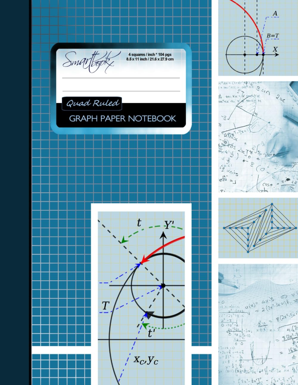 Graph Paper Notebook: Squared Graphing Paper * Blank Quad Ruled * Large (8.5" x 11") * Softback (Composition Books)