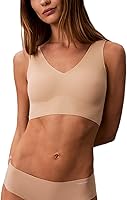 Vista 1 de Calvin Klein - Brasier invisible, cómodo, sin costuras, ligeramente forrado, cuello en V, para mujer