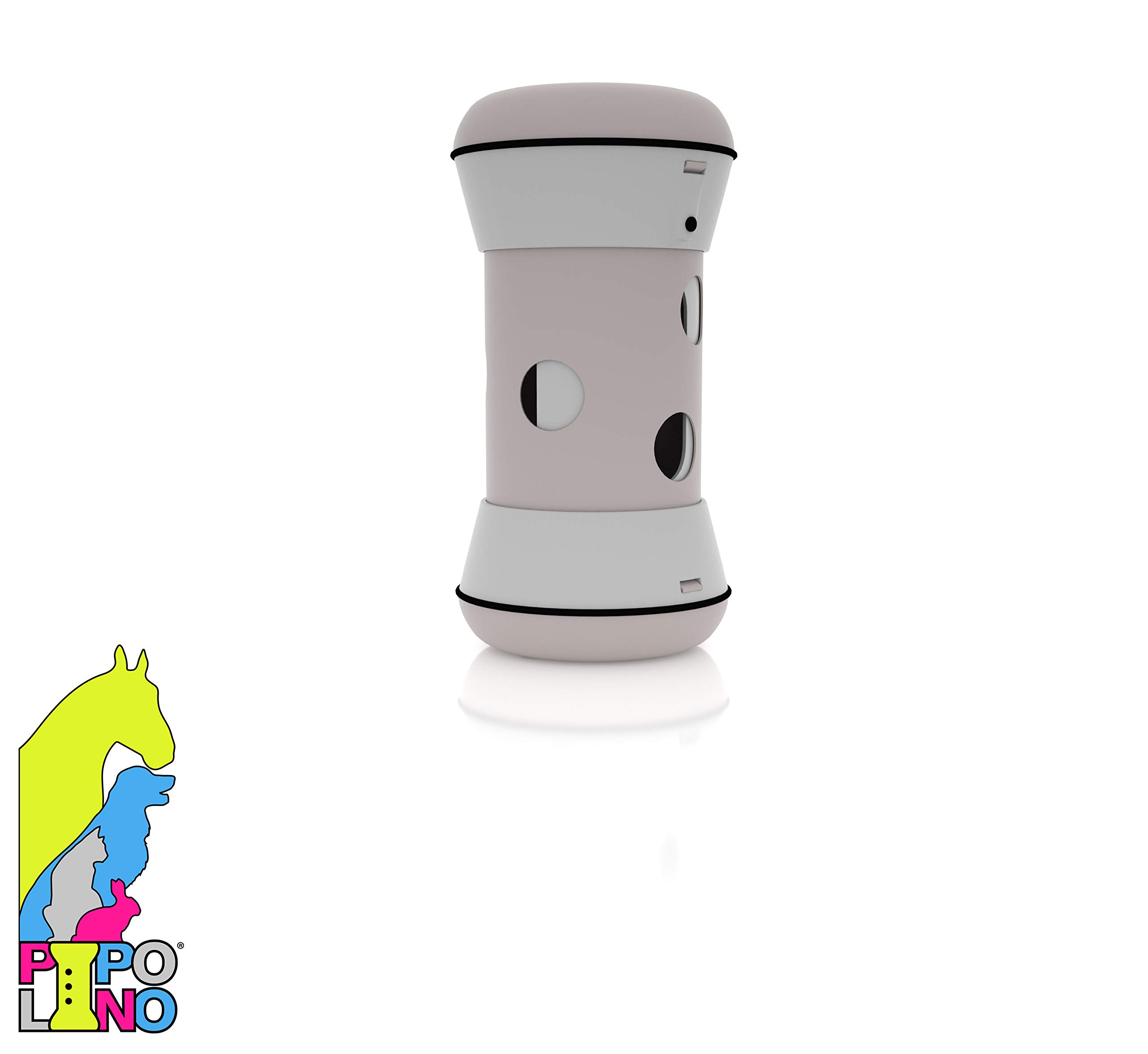 PIPOLINO L+ beige et taupe - Distributeur mobile et réglable d'aliments secs