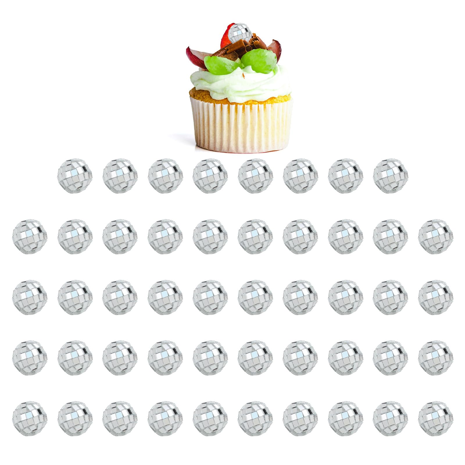 Petite boule disco de 3 cm pour réussir votre décoration de gâteau rétro