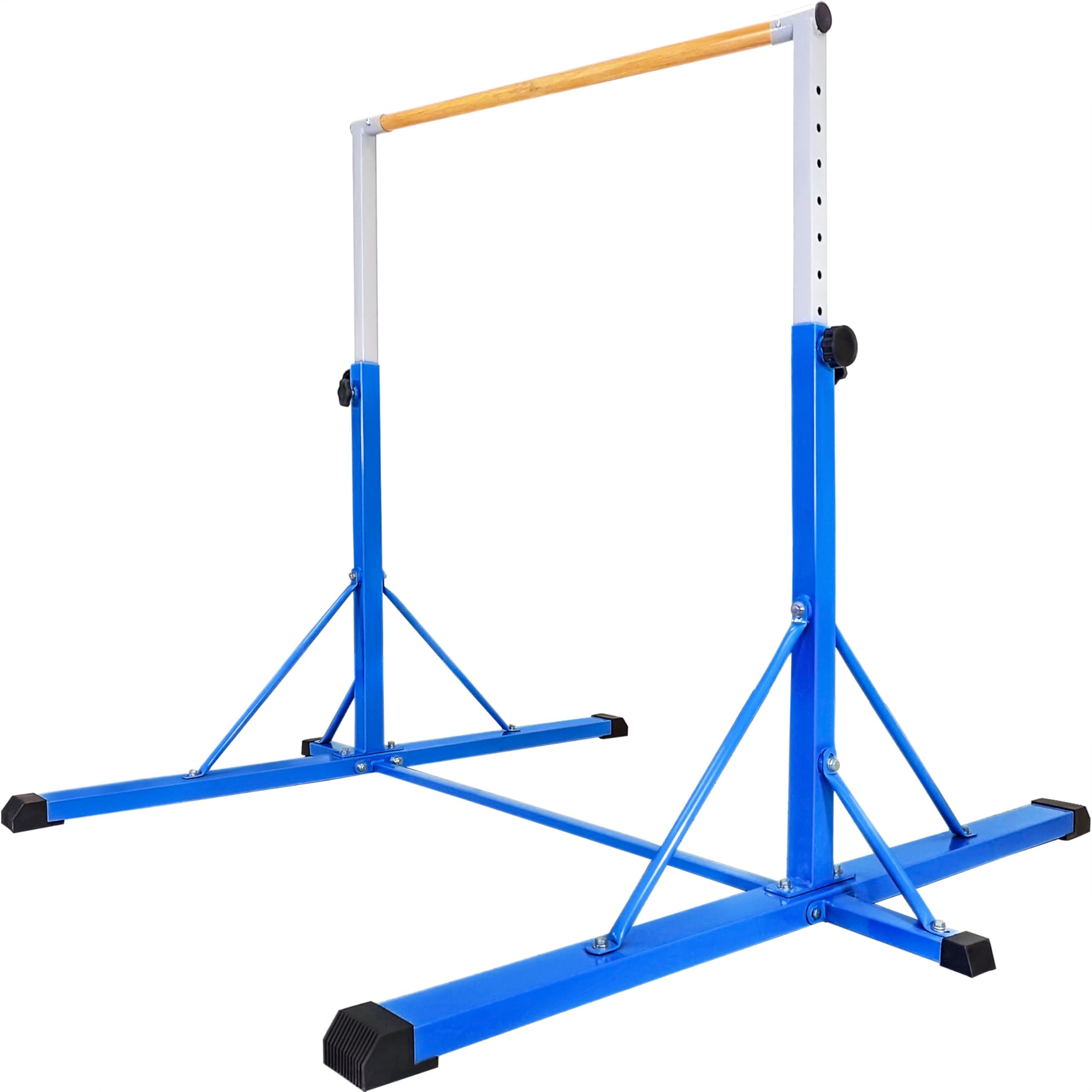 - Gymnastics Bar for Kids Ages 3-15, 35" to 60" Adjustable Height, 4FT Wide Base - Professional Kip Bar with 360° Stability & Fiberglass Crossbar, Easy Fold&Solid Design for Home Training