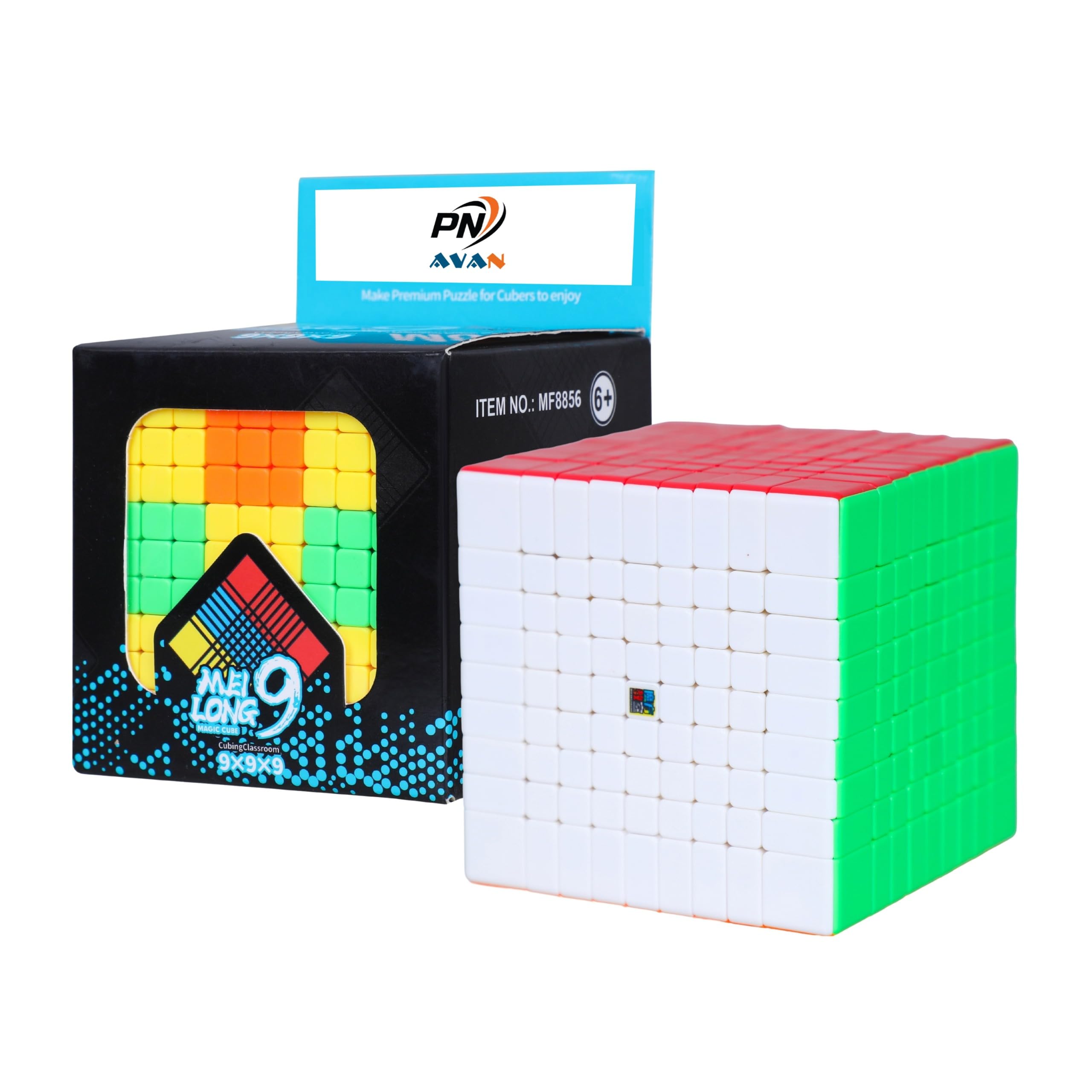 Kid Moyu Mfjs Meilong 9X9X9 Cube Stickerless High Speed Cube (9X9 Mofang Jiaoshi Cubing), 75Mm Size-image-32