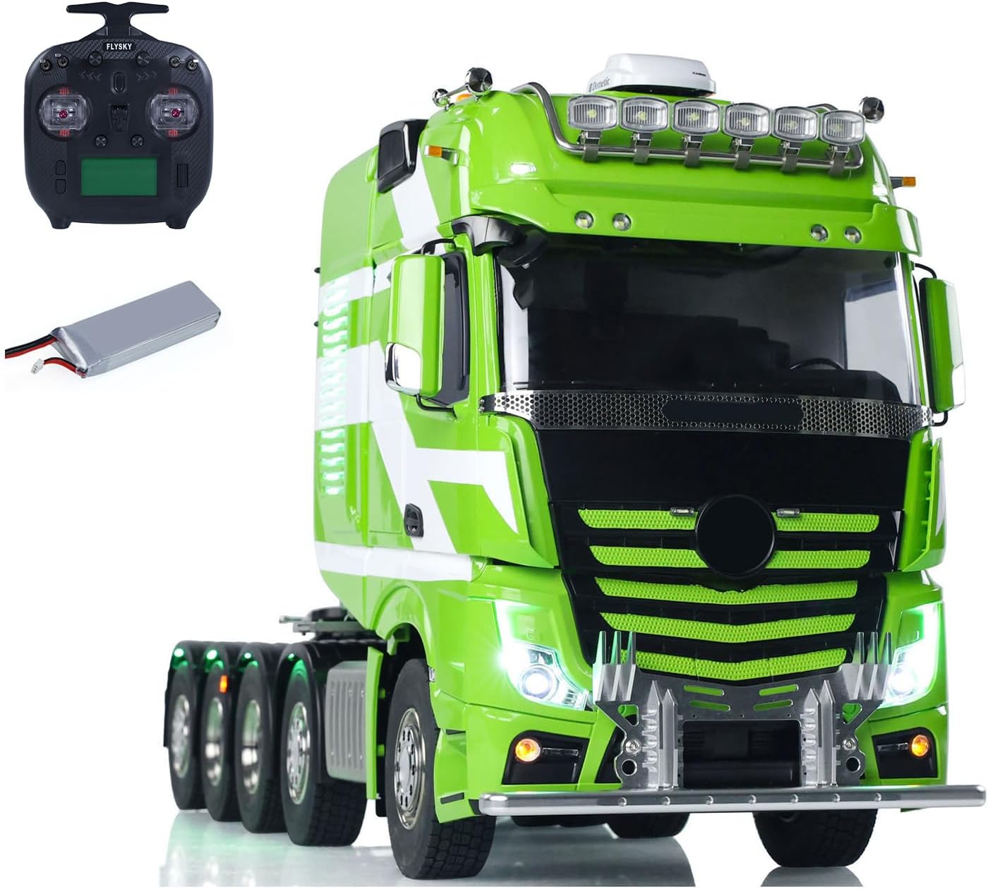 Unitru-01 3363 1/14 RC Tractor Truck Remote Control Lorry Car 10 * 10 Metal Chassis Smoke ST8 Radio Differential Lock RTR Light Hobby Grade Model for Ages 14+