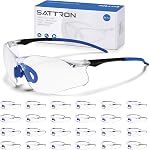 Safety Glasses Tinted 3 Pack, Protective Eyewear for Men Women UV Protection ANSI Z87.1, Safety Sunglasses Bulk Scratch Impact Resistant Eye Protection with Nose Pads for Construction Work Smoke
