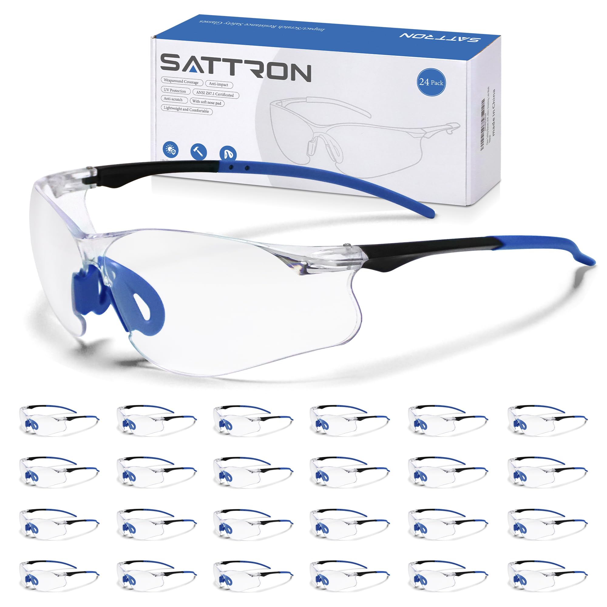 Gafas de seguridad con protección UV ANSI Z87.1, resistentes a los arañazos y a los impactos