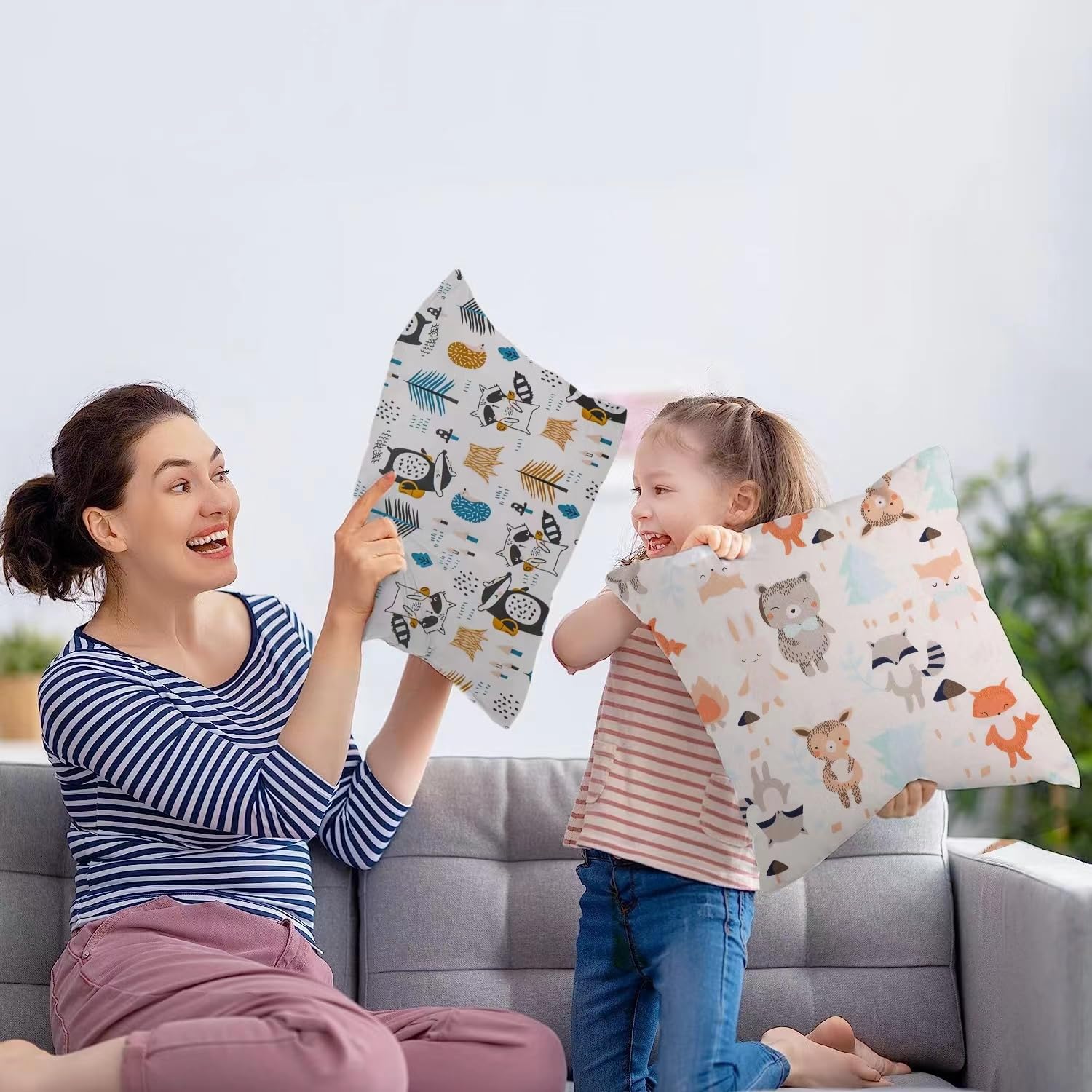 Aisawate Kinder Kissenbezug Dekorativ Gemustert 80 x 80 cm, 1 Pack Baby  Kleinkind Kissen Kissenbezge fr Kinderwagen, Bio Baumwolle Kopfkissenbezug  mit Reiverschluss : Amazon.de: Sonstiges