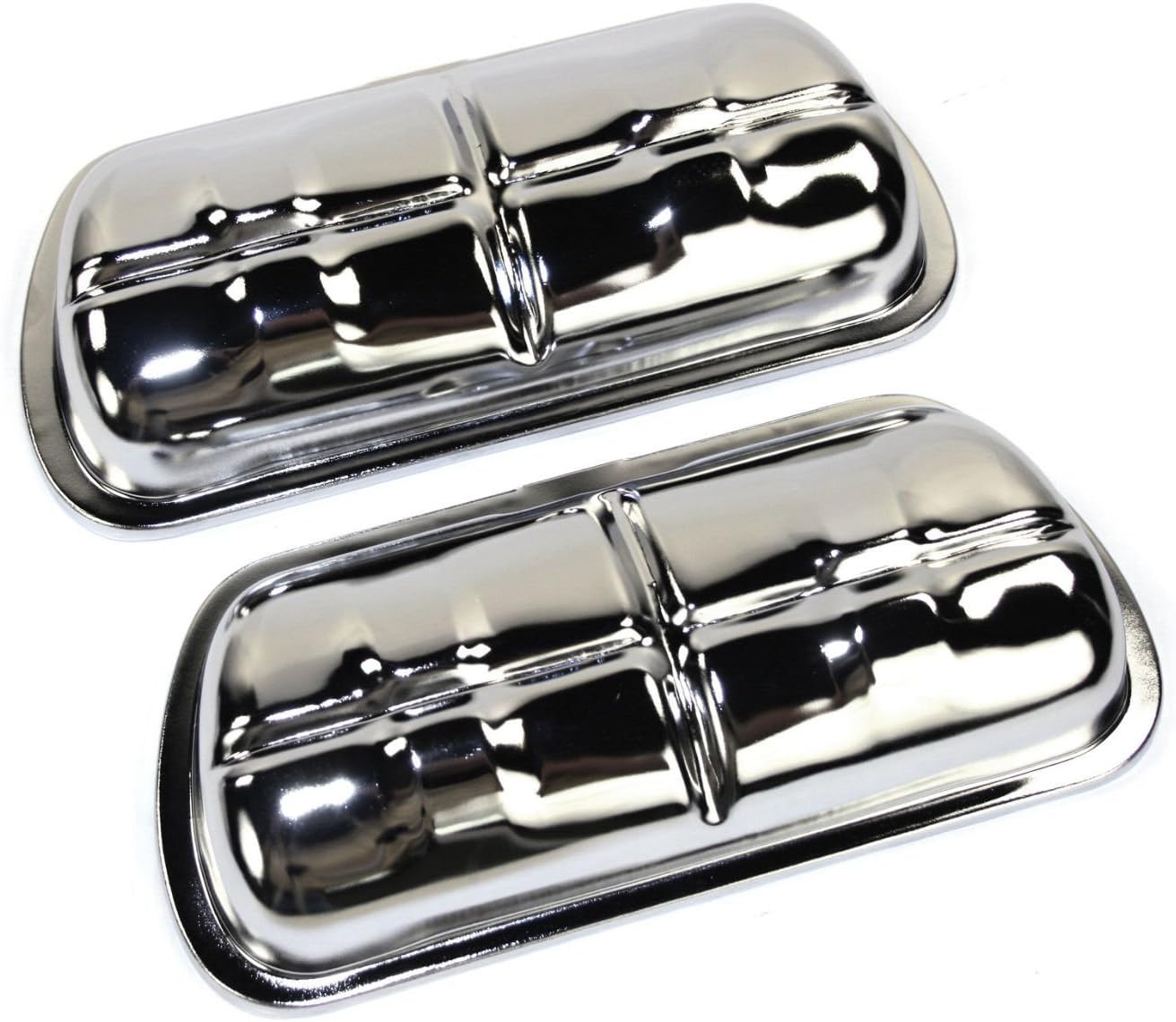 Valve Covers, Chrome Clip On, Fits 1500cc & Up VW, Compatible with Dune Buggy