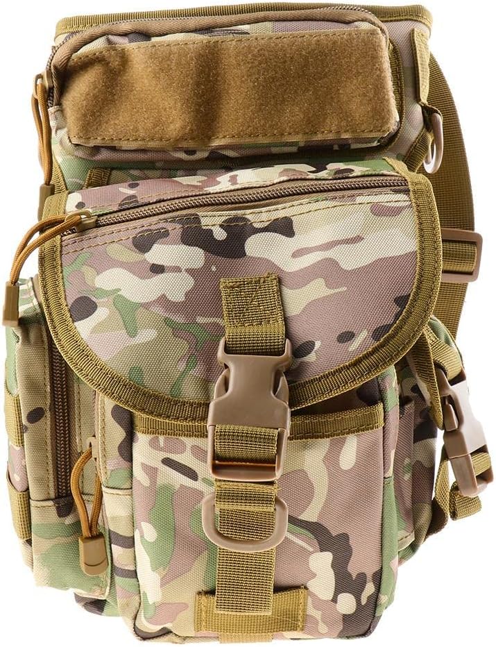 Waist Packs Utility Pouch Bag | Drop Leg Thigh Rig for Outdoor Hiking, Hunting, and Cycling | 800D Oxford Cloth Cross Over Hip Bag with Adjustable Straps - CP