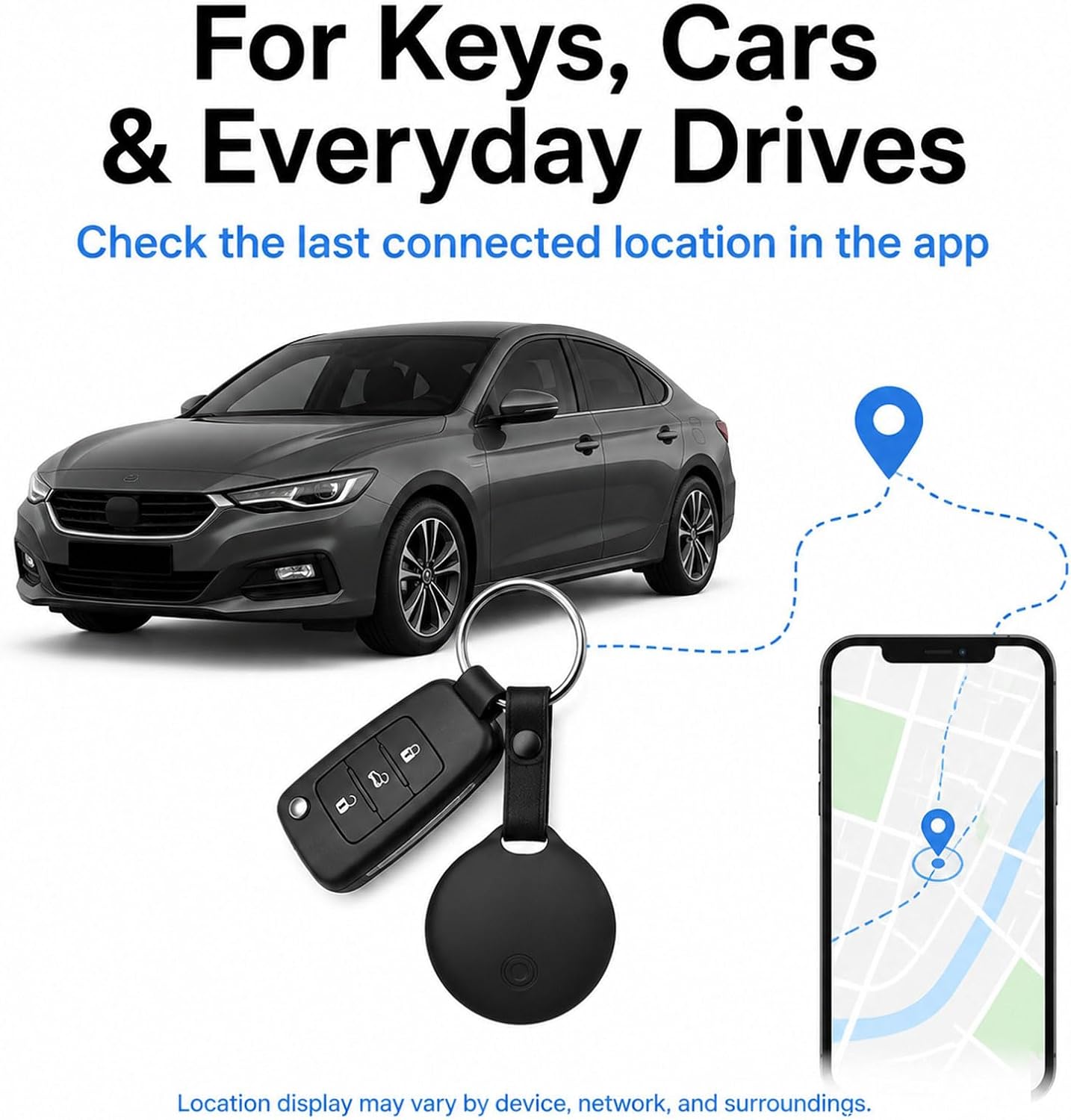 GPS Tracker for Vehicles No Subscription, iOS & Android - 2 Pack