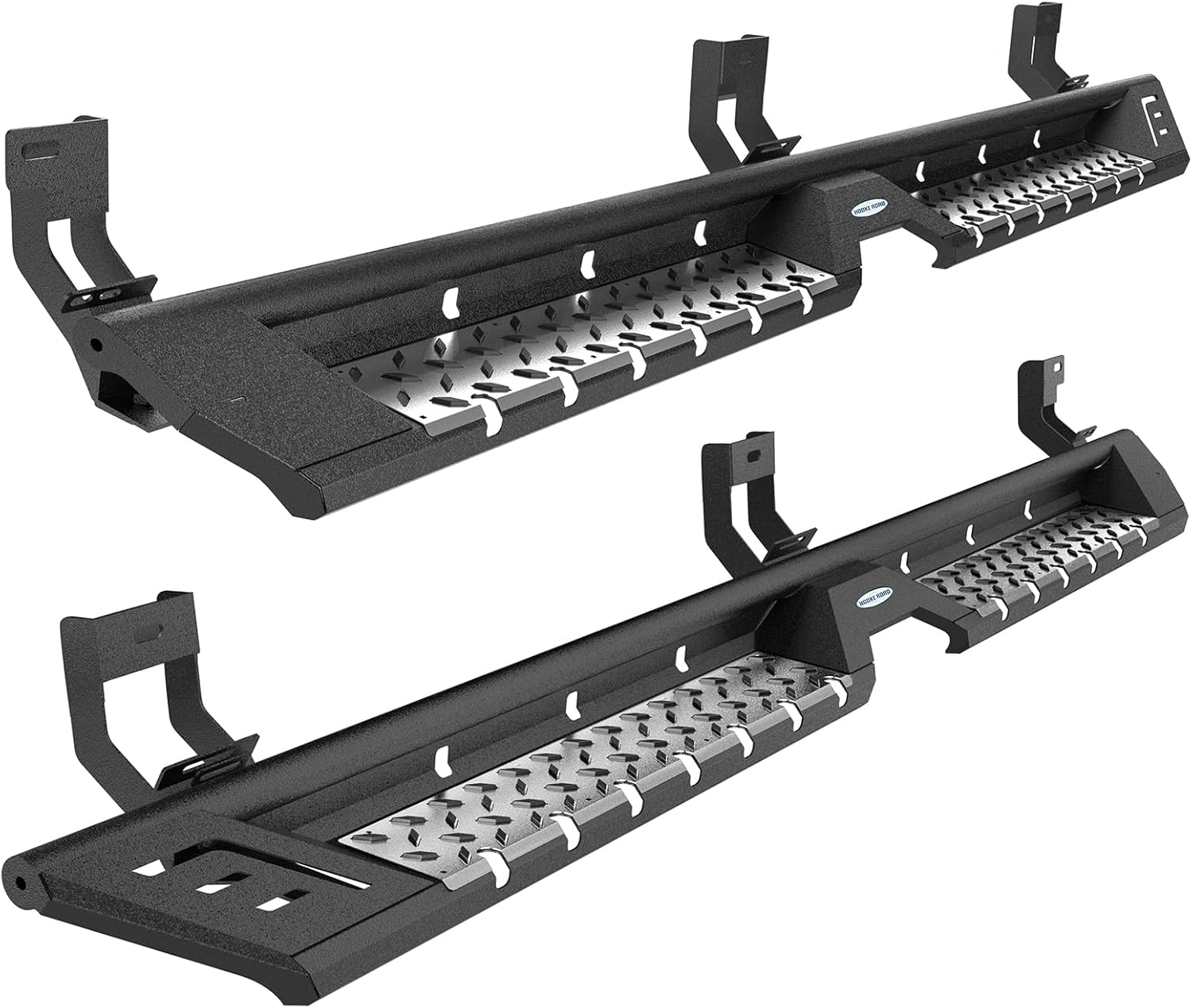 Hooke Road Running Boards Side Step Bar for 2009-2018 Dodge Ram 1500 & 2019-2024 Ram 1500 Classic Pickup Truck (Crew Cab Only)