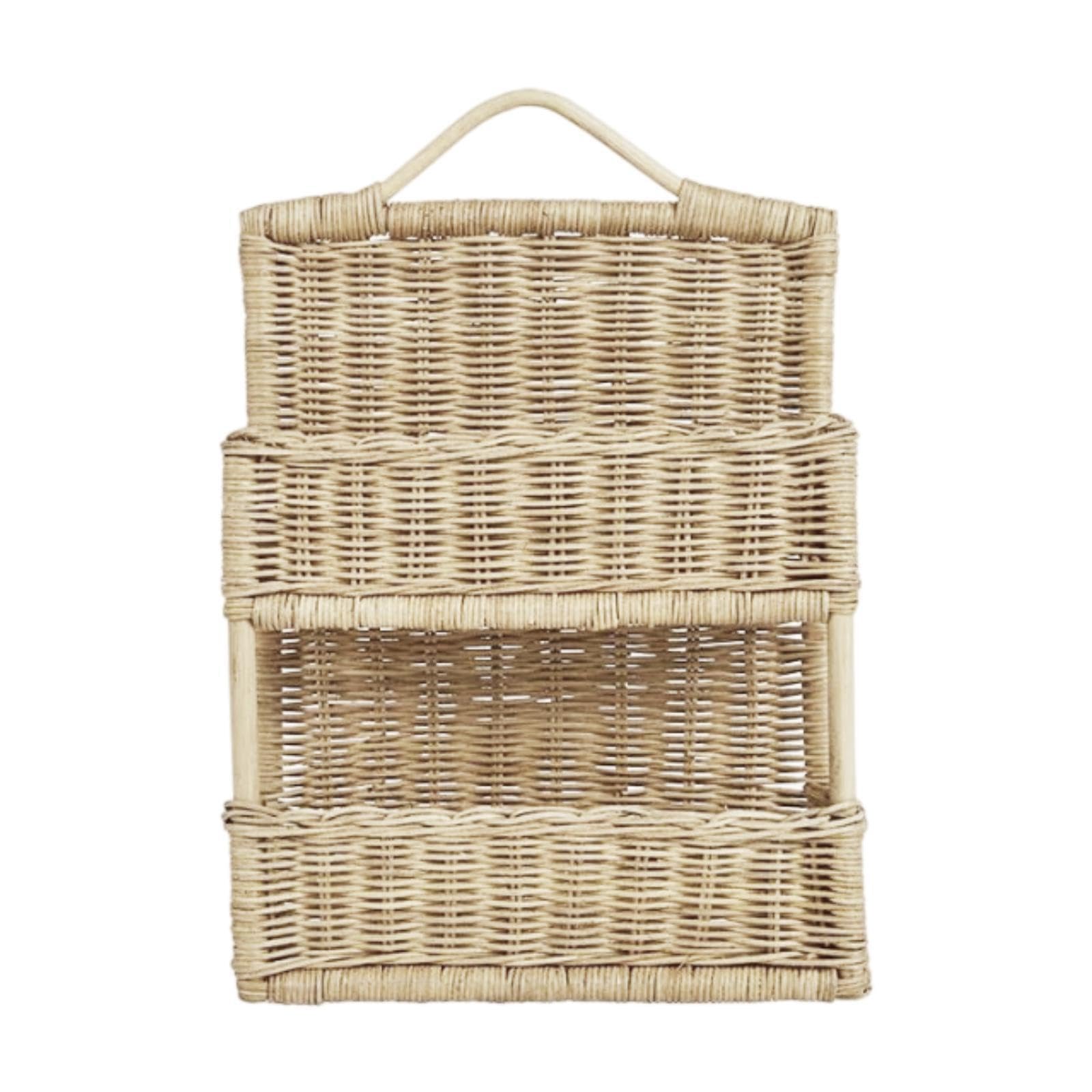 Zambuph Handmade Woven Hanging Basket With Handle Stylish Storage Solution Suited For Any Indoor Or Outdoor Setting Fruit Vegetable Basket Planter Wall Decor
