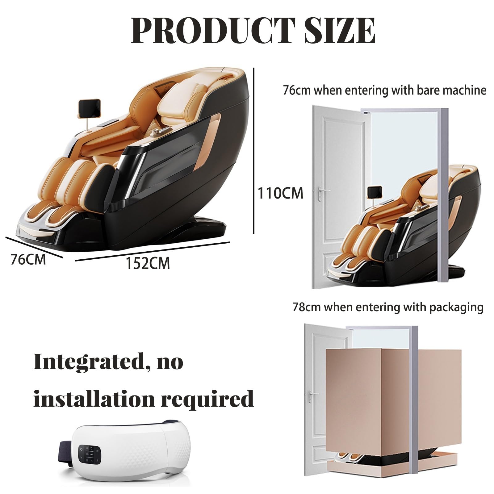 Poltrona Massaggiante Di Lusso, Massaggio 4D Intelligente Per Tutto Il Corpo Binari SL Estesi Riscaldamento Polpacci Pannello Touch Intelligente A LED Divano Massaggiante(Gray)